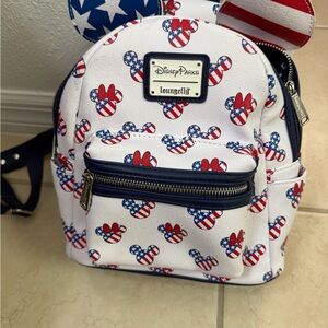 Loungefly Disney Parks White and Blue Backpack